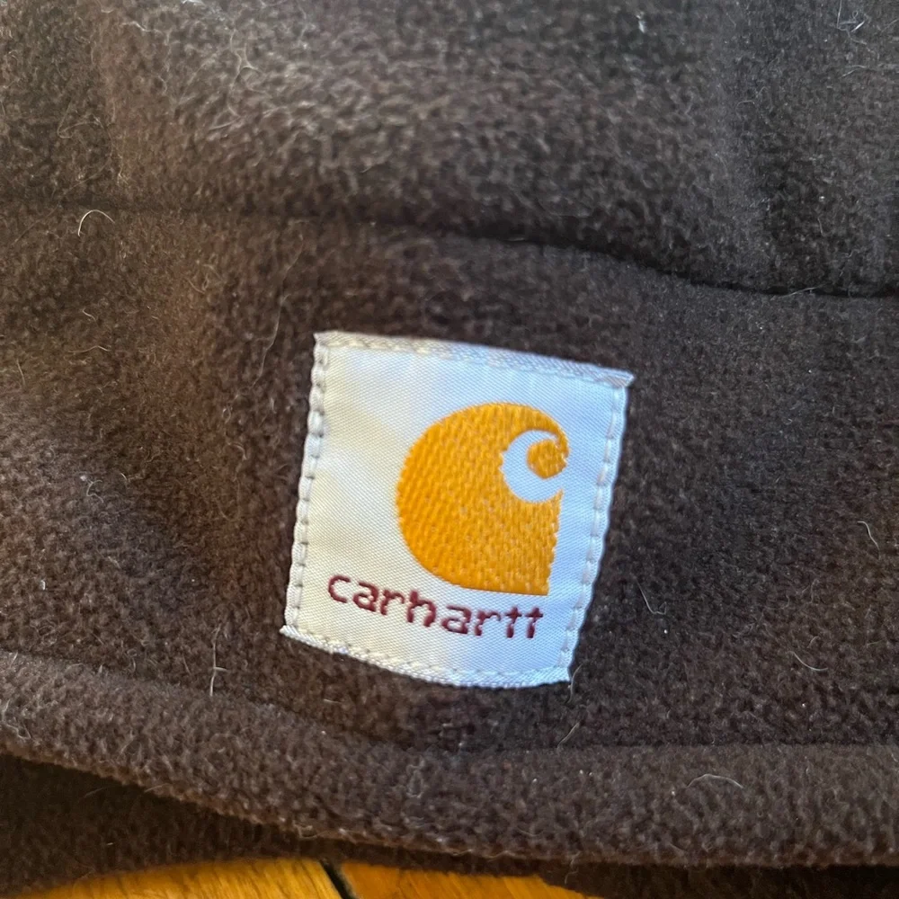 Carhartt 2-in-1 Fleece Headwear Beanie Ear Flaps Face Mask Brown Adult One Size